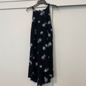 Mossimo black floral high neck midi dress